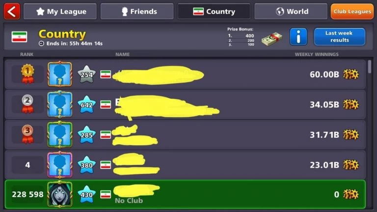 ترفند برد در لیگ 8 ball pool